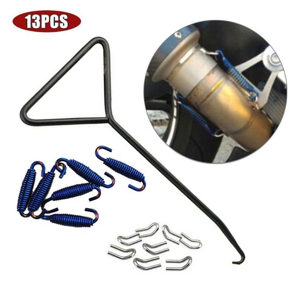 

stainless steel exhaust springs + hooks tool pipe motorcycle mounting parts system