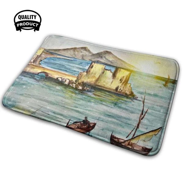 

bella napoli comfortable door mat rug carpet cushion vesuvio naples sea sun boat love gull volcano carpets
