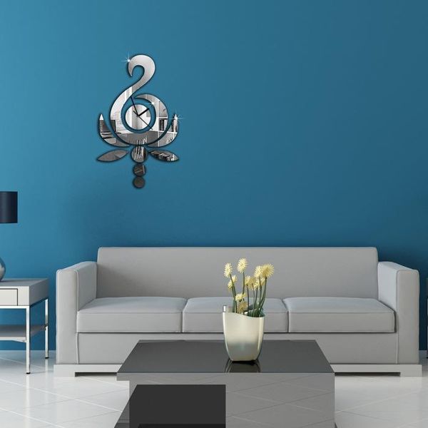 

animal swan digital 3d wall clock quartz needle diy removable art decal kitchen clocks acrylic mirror stickers home room decor