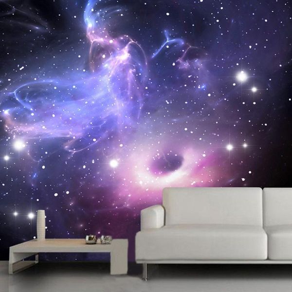 

wallpapers dropship 3d wallpaper modern simple starry sky space po mural theme el living room interior decor