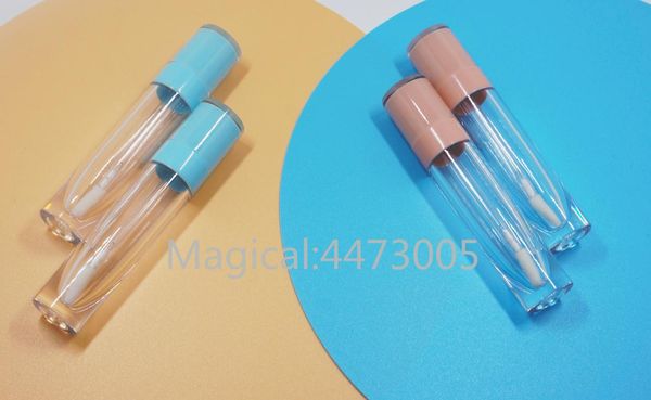 

storage bottles & jars 10/20/30/50/100pcs 8ml empty lip gloss tube plastic lipgloss bottle container white blue cap cylinder small wholesale