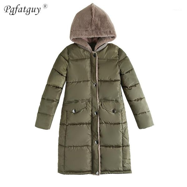 

women's down & parkas 2021 winter jacket women plus size m-3xl long fashionable coat big fur hooded warm parka, Black