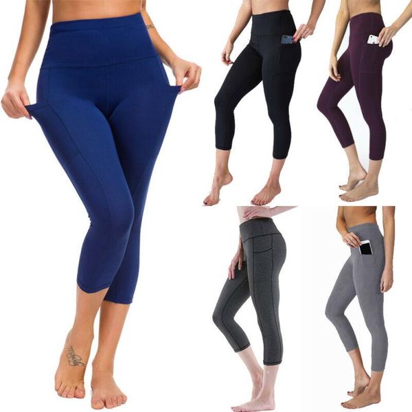 

yoga outfits women leggings pants fitness high waist push up sport trousers female solid workout pencil plus size, White;red