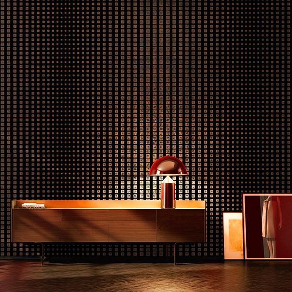 

wallpapers modern minimalist nordic style gilded square plaid wallpaper upscale living room bedroom background coffee wall home