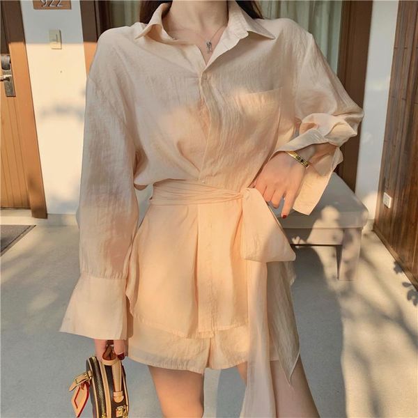 

casual shirt womens spring high waist women shirts apricot 7242 women's blouses &, White