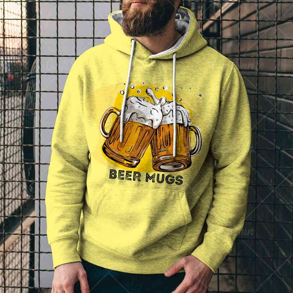 

men's sweater beer ftival 3d digital printed hooded sweater 74cs, Black