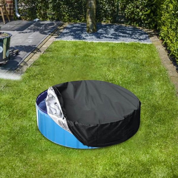 

pool & accessories foldable covers kiddie dust cover for pet bath round solar tarpaulin swimming protection