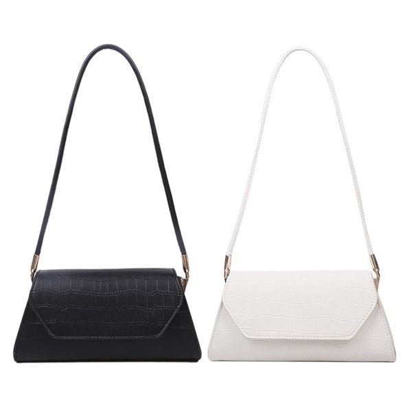 

evening bags 2 pcs crocodile pattern women's handbag fashion pu leather luxury messenger bag casual black & white