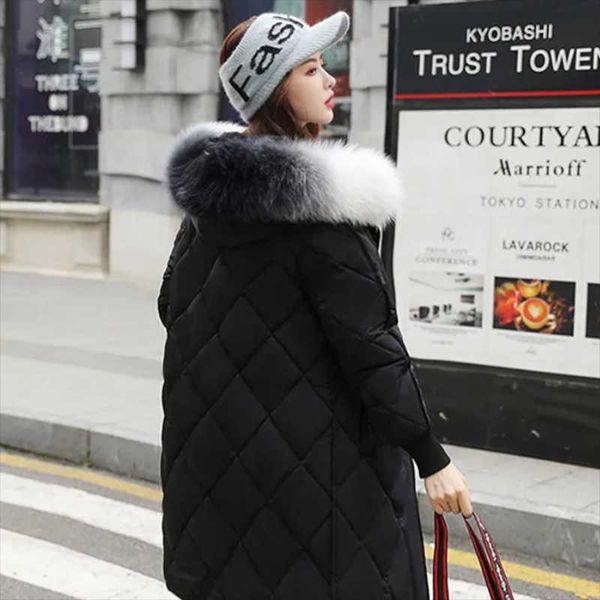 

women's down & parkas winter padded jacket mid-length cotton-padded bread loose trend, Black