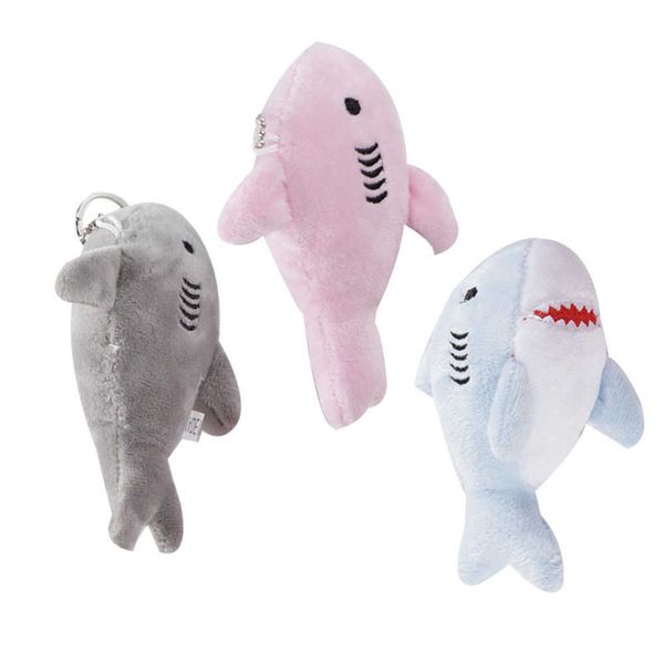

3pcs plush shark keychains adorable rings creative pendants festival party favors for girls random color