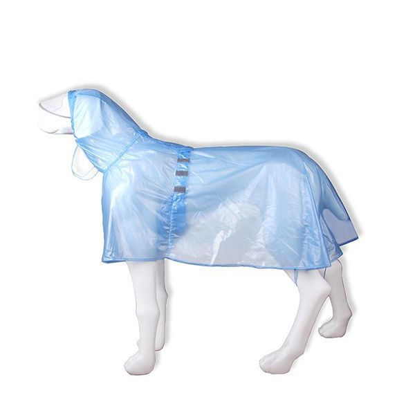 

dog apparel pet raincoat waterproof rain clothes high neck hooded jumpsuit for big small dogs overalls adjustable transparent cloak