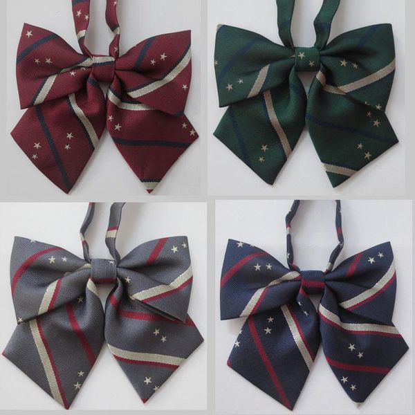 

neck ties japanese star single layer butterfly jk uniform bow tie jacquard embroidery sailor suit for schools graduation, Blue;purple