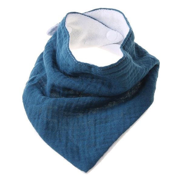 

baby bibs cotton accessories born 1pc solid color snap button soft triangle towel feeding drool b03a & burp cloths