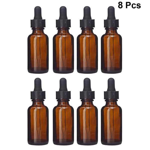 

storage bottles & jars 8 pcs 5ml essential oil bottle retro antique glass empty container dispensing dropper decoration (bro