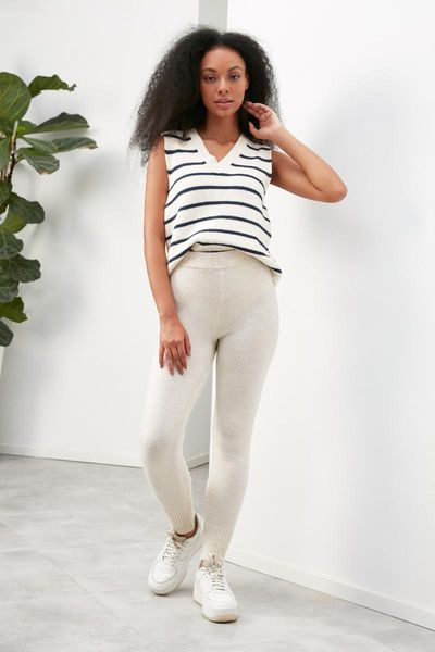 

women's pants & capris trendyol knitwear twoaw22pl0723, Black;white