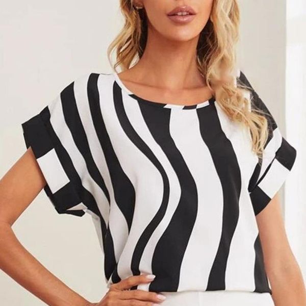 

women's t-shirt lady print minimally slim round neck edge flooded women's, White