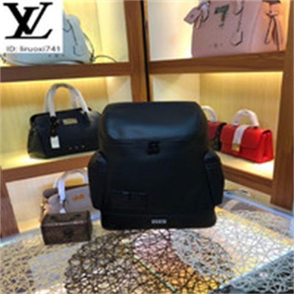 

brand designer luxury l3er m44174 black backpack women backpacks fashion women shows oxidized leather business bags totes messenger bags, Red;black