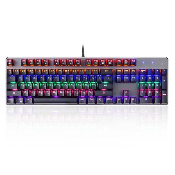 

keyboards motospeed k73 mixed light mechanical keyboard 104 keys gaming english&russian with blue switches for laptop