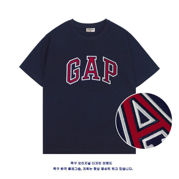 

luxury brand t shirt [embroidery]cotton g/ap same classic letter loose short sleeve t-shirt men and women lovers casual b, White;black