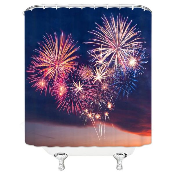 

shower curtains uniquely designed beautiful fireworks picture hanging curtain waterproof mildew polyester fabric home bathroom decoration