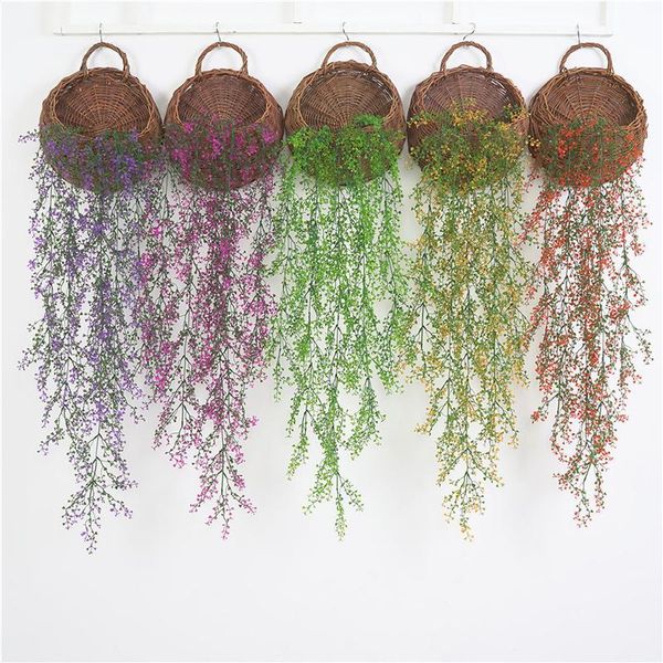 

decorative flowers & wreaths lovely household simulation plant exquisite adornment artificial flower vine wall hanging ornament home decor