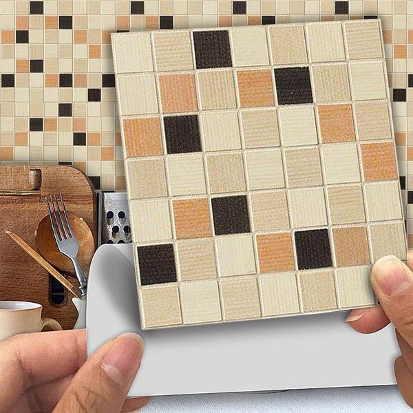 

wall stickers 10pcs tile sticker waterproof bathroom kitchen self adhesive mosaic marble morroco backsplash tiles brick decor