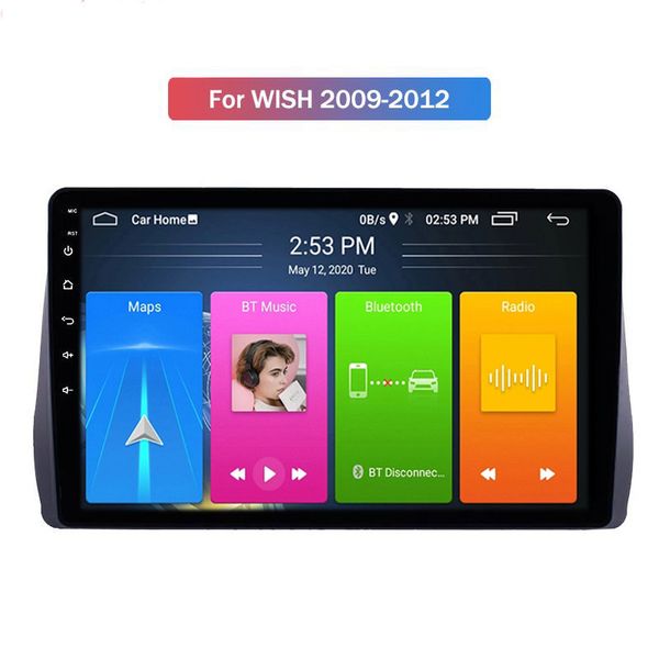 

android 10 car dvd multimedia player gps navigation head unit for toyota wish 2009-2012 with bt wifi swc support