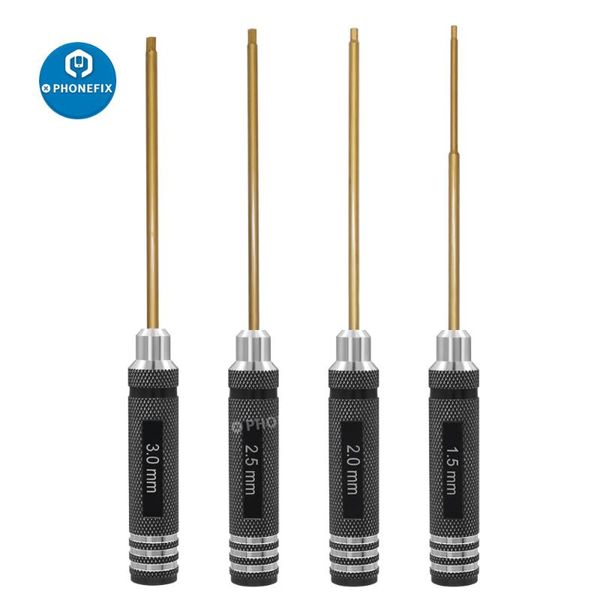 

professional hand tool sets 4pcs 1.5/2.0/2.5/3.0mm hexagon screwdriver wrench hex screw driver disassembly for dji elf 3/4 general purpose r