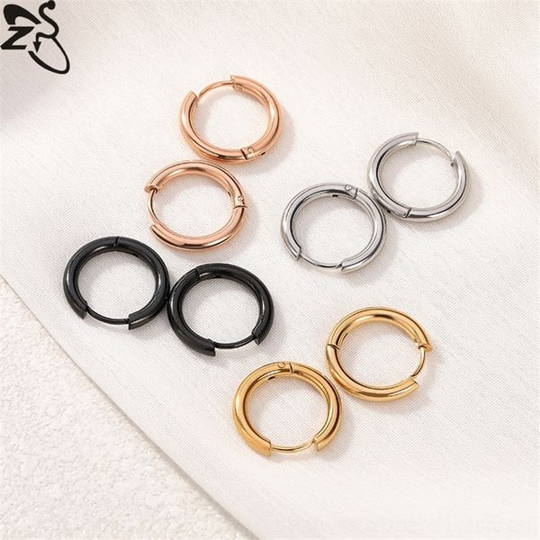 

Z7a stainless simple personalized electroplated titanium circle stainless steel stud earringssimple and personalized earringselectroplated, Golden;silver
