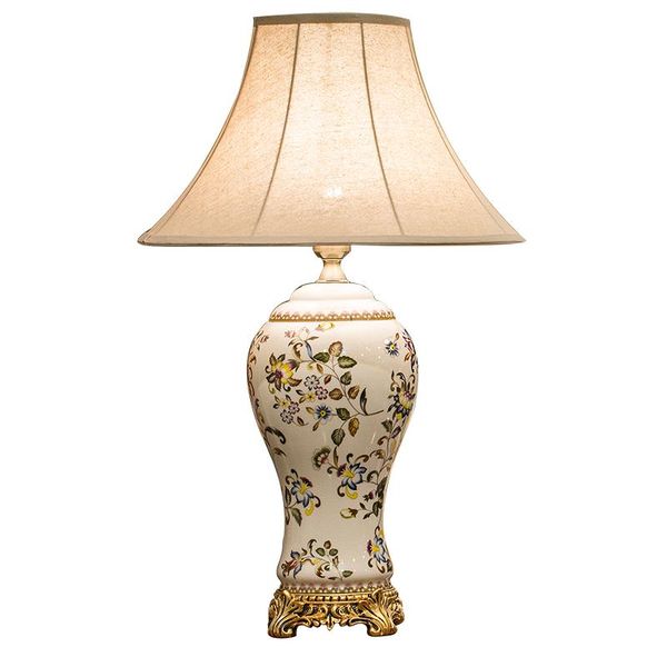 

vases european-style desk lamp american-style retro living room ceramic luxury decoration according to the con