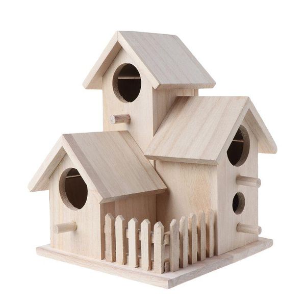 

bird cages wooden house breeding cage fence box nest garden backyard home decoration h056