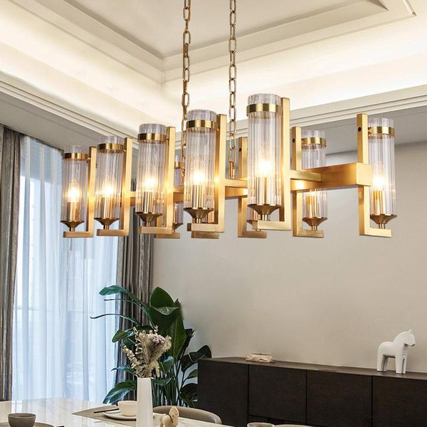 

postmodern minimalist chandelier fashion golden model room decoration lamp el villa living dining glass chandeliers