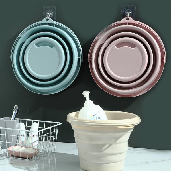 

car organizer 5l 10l silicone foldable bucket wash outdoor fishing storage box round bathroom kitchen drop