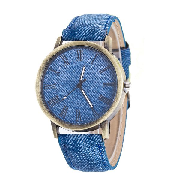 Damenuhren, wasserdichte Armbanduhr, 40 mm, Vintage-Jeansstoff, rund, lässige Armbanduhren, Geschenke, Montre De Luxe