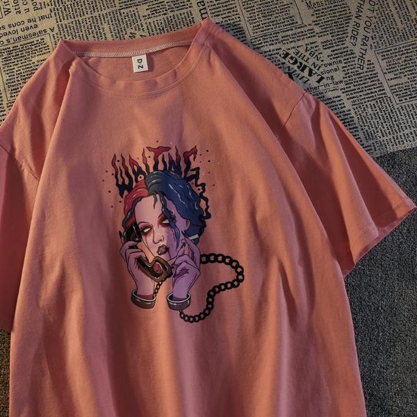 

women's t-shirt t-shirts anime villain bad girl summer clothes for women graphic harajuku korean fashion plus size t shirt 2021, White