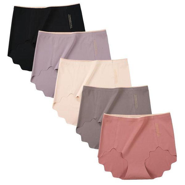 

women's panties 5pcs/ lot women underwear cotton high-rise briefs elastic soft comfortable seamless plus size xxl, Black;pink