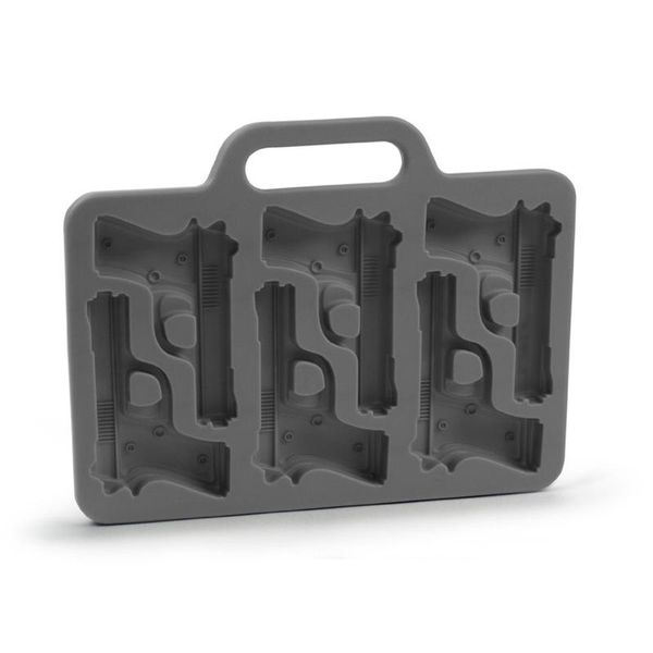 

stylish gun shaped silicone ice mould mold tray diy-black baking moulds