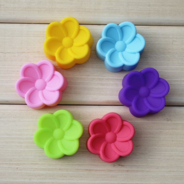 

factory outlet christmas decoration 200pcs/lot 5cm begonia flowers shaped silicone molds diy cake decorating tools dh980