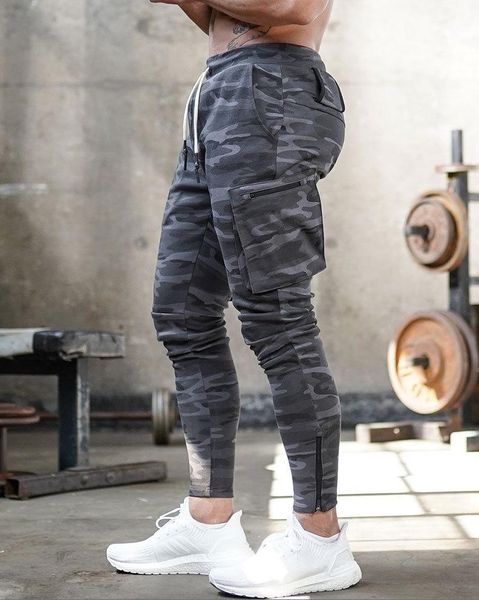 

men's pants men's fitness breathable comfortable sports fall 2021 fashion casual camouflage, Black