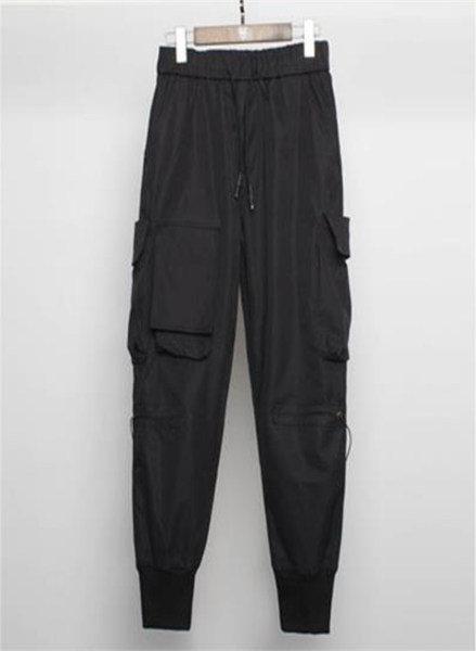 

men's pants spring and autumn men's dark assassin slim leg fashion quality large pocket design motorcycle pencil, Black