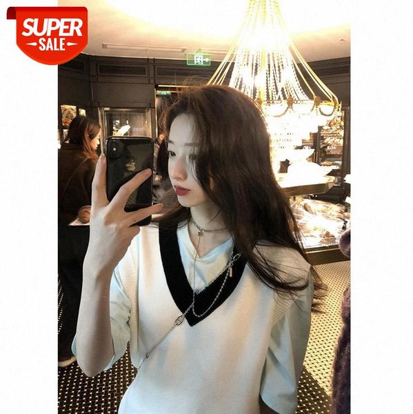 

net celebrity week order v-neck vest women's sweater with a knitted fashionable can be issued on behalf of #gf5m, White