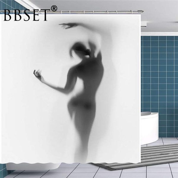 

people silhouette shower curtain naked beauty taking a pattern waterproof multi-size douchegordijn bathroom decor curtains