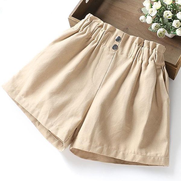 

shorts 2021 pure color straight summer thin wear casual girls sports p4438, Black