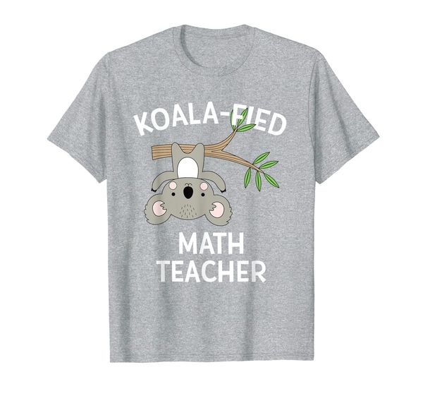 

math teacher appreciation gift shirt koala pun thank you t-shirt, White;black