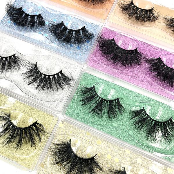 

false eyelashes 1 pair makeup lashes 5d 25mm eyelash extension supplies box package 3d mink lash packaging