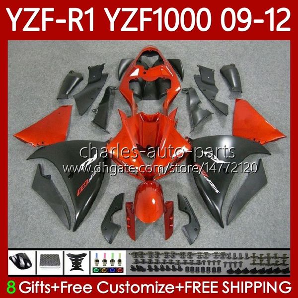 OEM moto corpo para yamaha yzf-r1 yzf1000 yzf 1000 cc r1 2009-2012 bodywork 92No.12 1000cc yzf r1 yzfr1 09 10 11 12 yzf-1000 2009 2010 2012 2012 feiras kit laranja preto