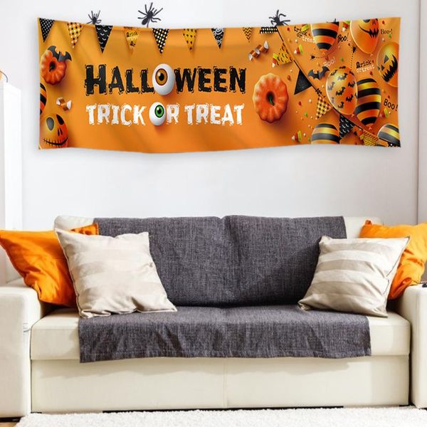 

party decoration diy hallowen decor banner polyester wall sign hanging eaves supplies for household parties halloween