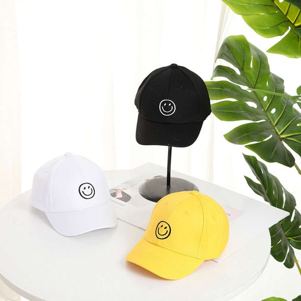 

sun hat for children summer products for boys and girls outdoor sunscreen smiley face baseball fashion cute sun cap, Yellow