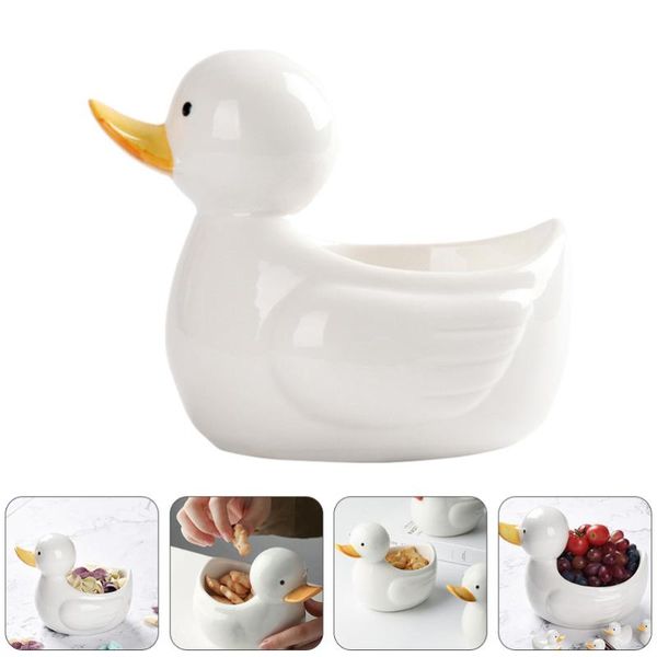 

bowls 1pc fashion duck shape ceramic snack bowl breakfast chic sushi