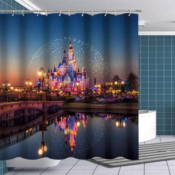 

shower curtains castle fairyland for bathroom decoration fairy tale world fabric curtain